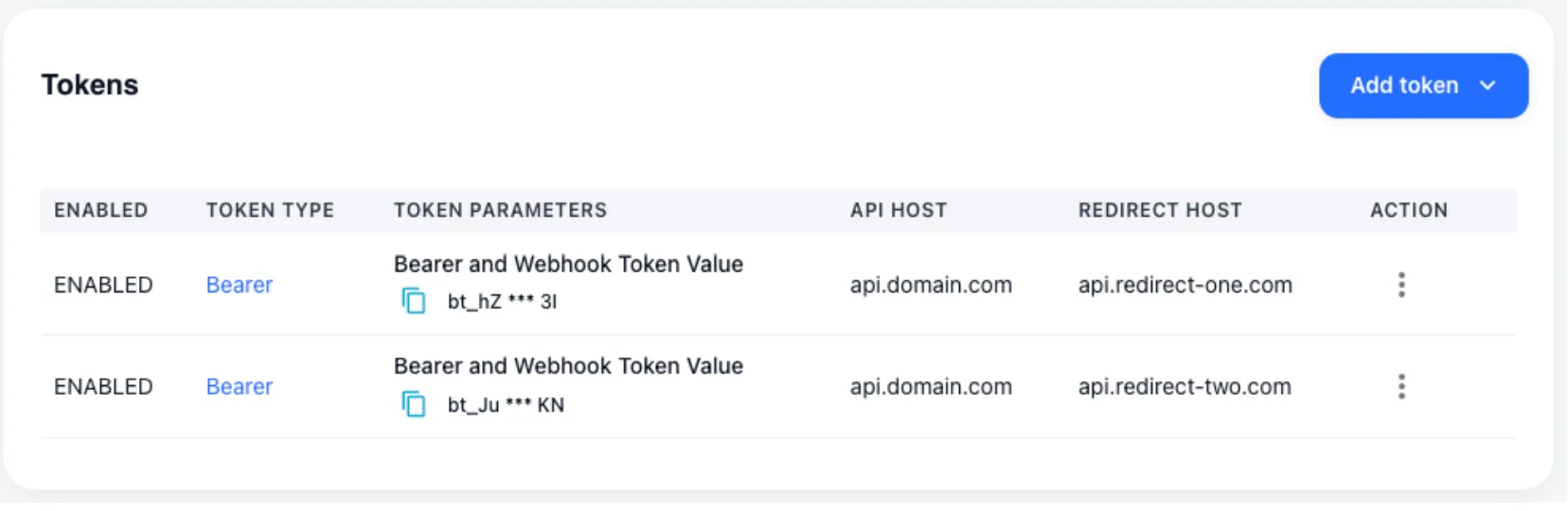 URL redirect configuration